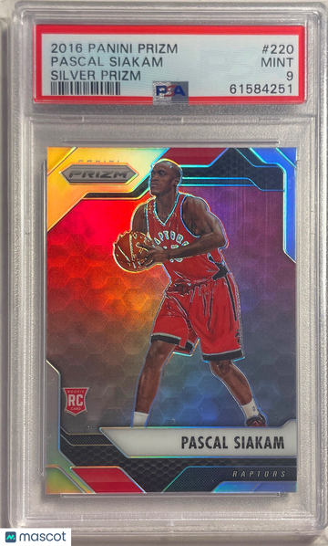 2016 Panini Prizm Pascal Siakam #220 Silver PSA 9
