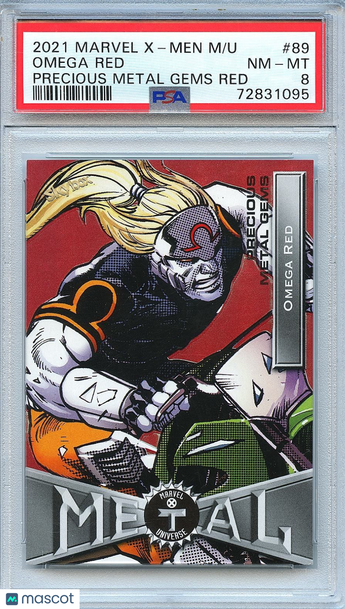 2021 Upper Deck Marvel X-Men Metal Universe Omega Red #89 PSA 8