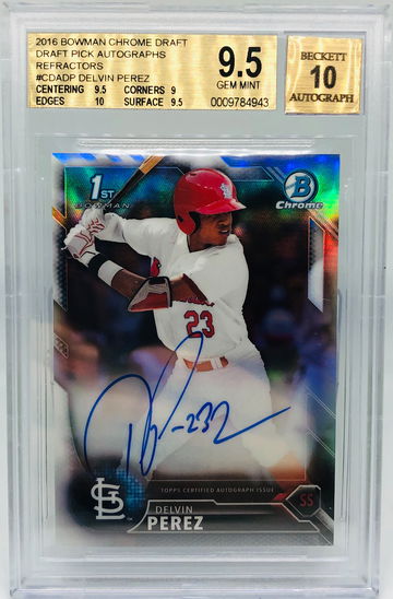2016 Bowman Chrome Delvin Perez Refractor Auto