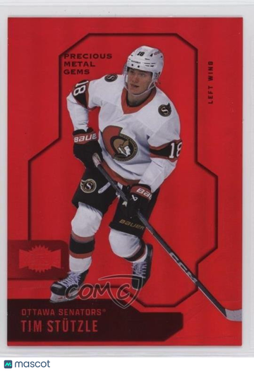 2024-25 Skybox Metal Universe - [Base] - Precious Metal Gems Red Tim Stutzle #56 Precious Metal Gems Red 035/100
