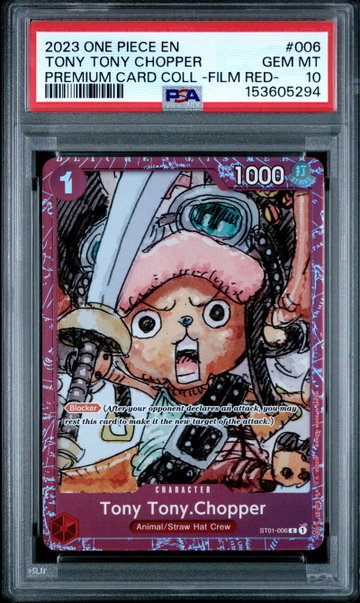 2023 One Piece Premium Card Collection -One Piece Film Red- Tony Tony Chopper #6 PSA 10 153605294
