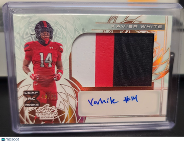 2024 Leaf Trinity Xavier White #PA-XW2 RC,AU,SN