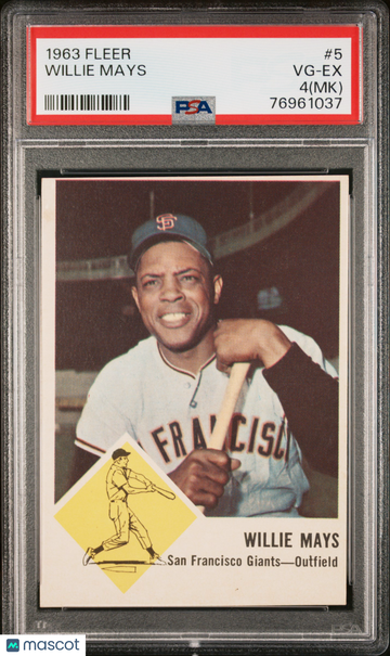 1963 Fleer Willie Mays #5 MK PSA 4