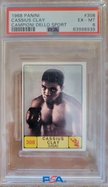 1968 PANINI CAMPIONI SPORT #308 CASSIUS CLAY PSA 6