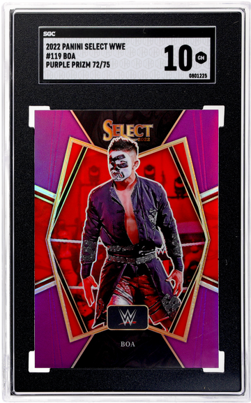 2022 Panini Select WWE Purple Prizm Boa #119 Premier Level /75 SGC 10
