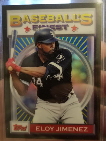 2020 topps finest flashbacks Eloy Jiminez Black refractor /25