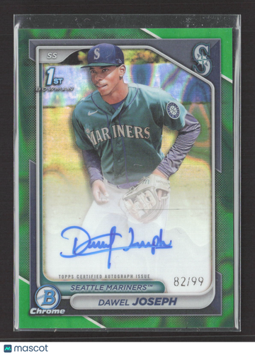 2024 Bowman Chrome Dawel Joseph #CPA-DJ Green Refractor /99