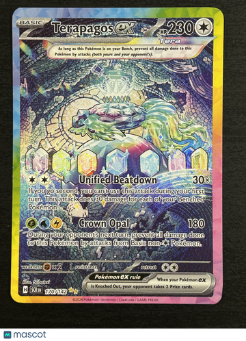2024 Stellar Crown Terapagos EX Holo Secret Rare SAR #170/142