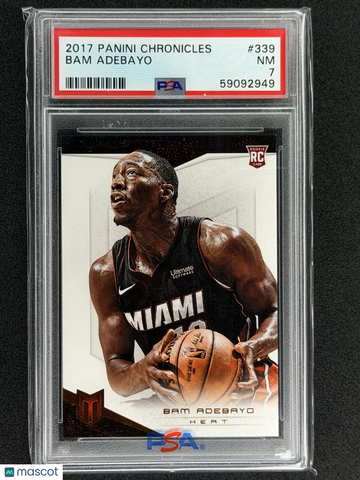 2017 Panini Chronicles Bam Adebayo #339 RC PSA 7 Miami Heat