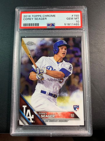 Corey Seager 2016 Topps Chrome Rookie PSA 10