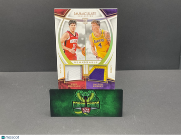 2025 2024-25 Panini Immaculate Collection Dalton Knecht Reed Sheppard #RJD-SK Remarkable /10 Dual Jersey RC