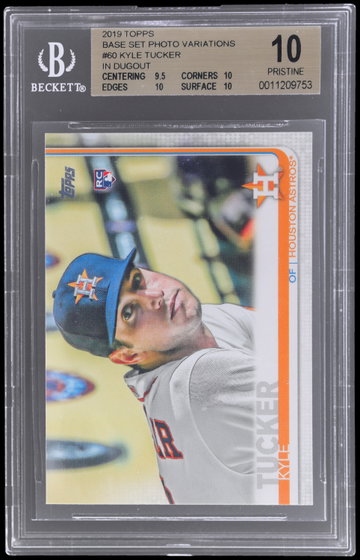 2019 Topps Kyle Tucker Base Set Photo Variation BGS 10