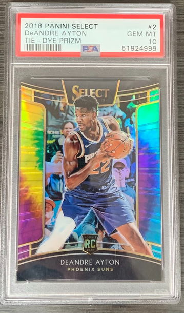 2018 panini select Deandre Ayton Tie-Dye /25 PSA 10