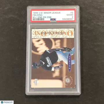 1995 Upper Deck Minor League M.J. One On One Fielding #2 M. J. One On One PSA 2