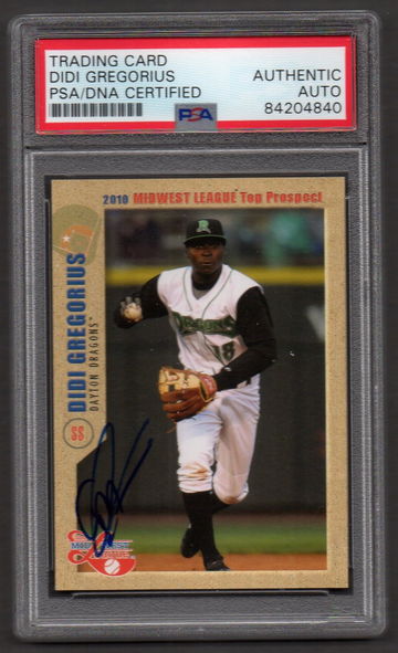 Didi Gregorius Signed Autographed 2010 MWL Top Prospect RC PSA DNA COA