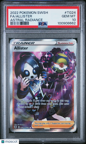2022 Pokemon Sword & Shield Astral Radiance Allister Astral Radiance PSA 10 #TG24