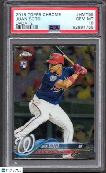 2018 Topps Chrome Update Juan Soto #HMT55 PSA 10