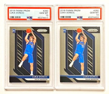 2x 2018-19 Panini Prizm Luka Doncic #280 Rookie PSA 10 Gem Mint