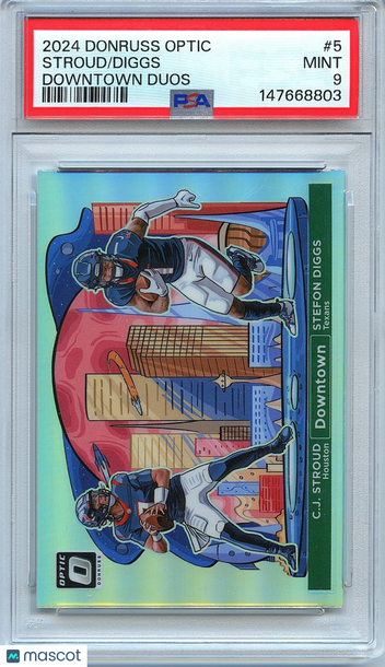 2024 Panini Donruss Optic Stefon Diggs C. J. Stroud #5 [Base] Insert PSA 10