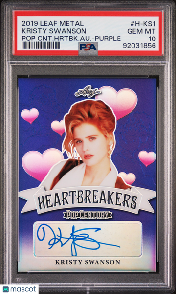 2019 Leaf Metal Pop Century Heartbreakers Autograph Kristy Swanson #H-KS1 PSA 10