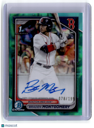 Braden Montgomery 2024 Bowman Chrome Aqua Lava Refractor Parallel/Variety Rookie 078/199 1st Bowman Topps #CPA-BM