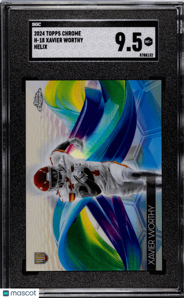2024 Topps Chrome Xavier Worthy #H-18 Helix SGC 9.5
