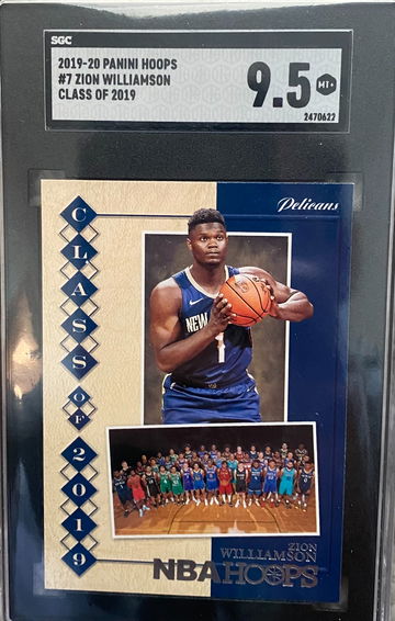 2019-20 Zion Williamson Rookie Class of 2019 Hoops SGC 9.5