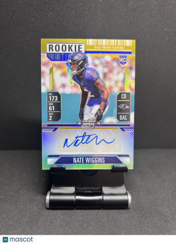 2024 CONTENDERS OPTIC NATE WIGGINS GOLD PRIZM ROOKIE TICKET AUTO /10 RC
