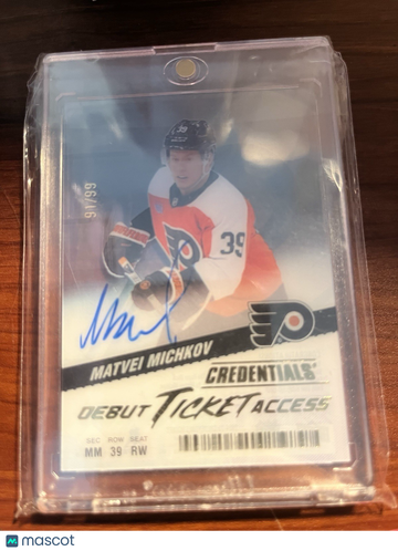 2024-25 Upper Deck Credentials - Acetate Debut Ticket Access - Au Matvei Michkov #DTAA-MM Acetate
