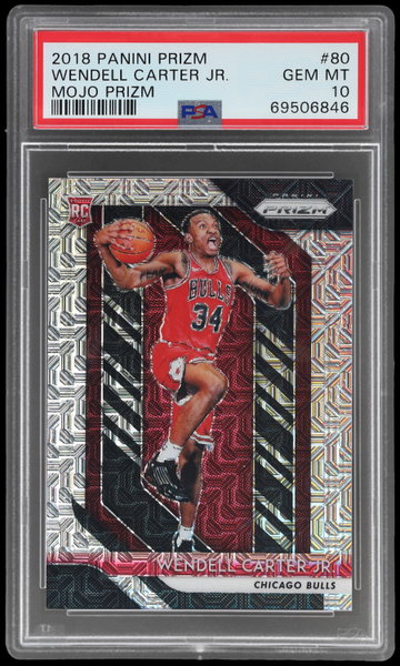 2018 Panini Prizm Wendell Carter Jr. Mojo Prizm PSA 10 RC