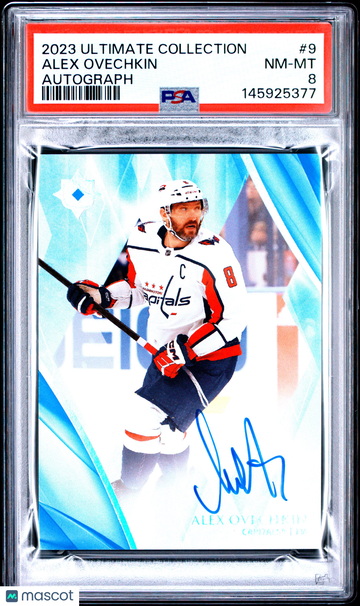 2023 Upper Deck Ultimate Collection Alex Ovechkin #9 Autograph PSA 8