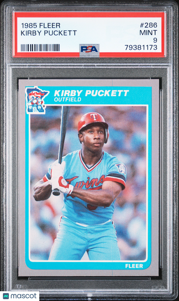 1985 Fleer Kirby Puckett #286 PSA 9
