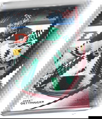 JAKE OETTINGER 2020/21 UPPER DECK TRILOGY ROOKIE 4 COLOR PATCH #44/49 -STARS!!