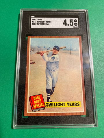 1962 Topps # 141 Babe Ruth Twilight Years
