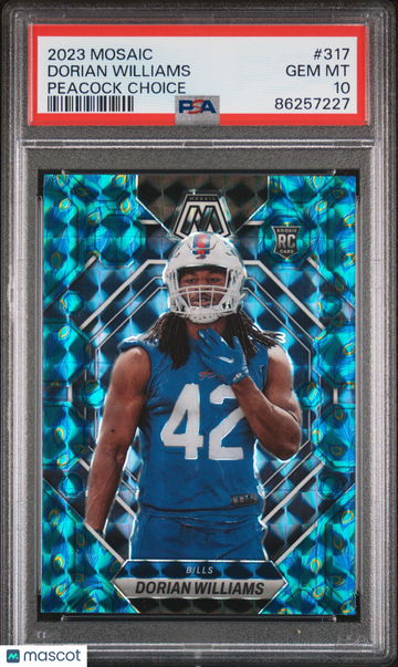 2023 Mosaic Dorian Williams Peacock PSA 10