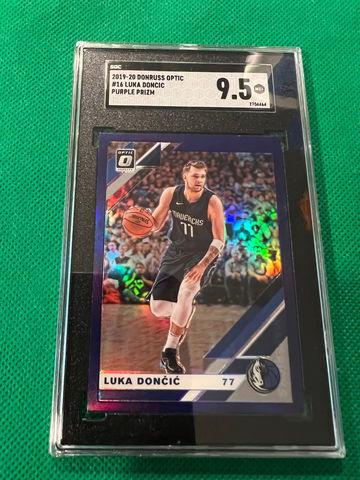 2019 optic luka doncic purple prizm #16 sgc 9.5