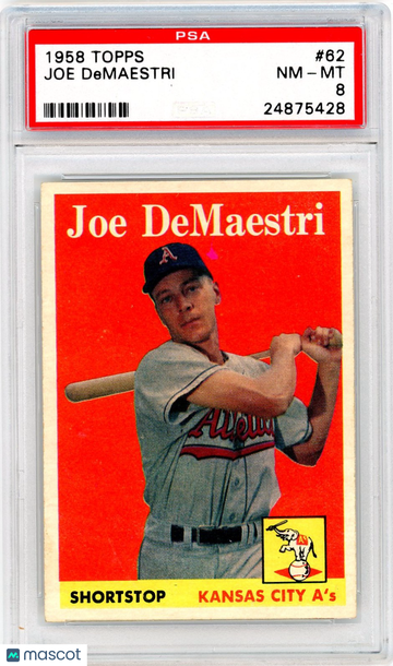 1958 Topps Joe Demaestri #62 PSA 8
