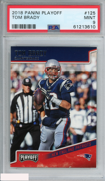 2018 PANINI PLAYOFF TOM BRADY #125 NEW ENGLAND PATRIOTS PSA 9 MINT