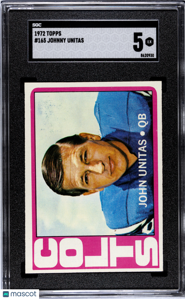 1972 Topps Johnny Unitas #165 SGC 5