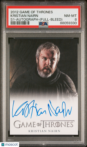 2012 Game Of Thrones Season 1-Autograph Kristian Nairn (Full Bleed) PSA 8