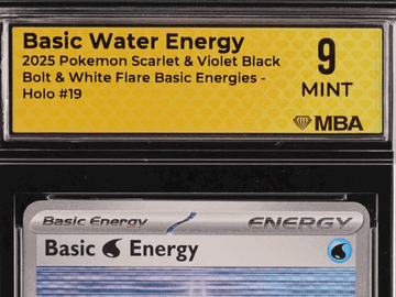 2025 Pokemon Scarlet & Violet Black Bolt & White Flare Basic Water Energy Holo MBA 9 #19