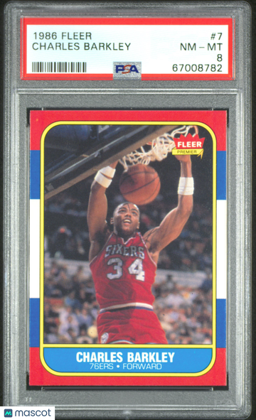 1986 Fleer Charles Barkley #7 PSA 8