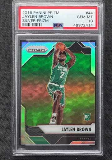 Jaylen Brown prizm silver psa 10 rc 
