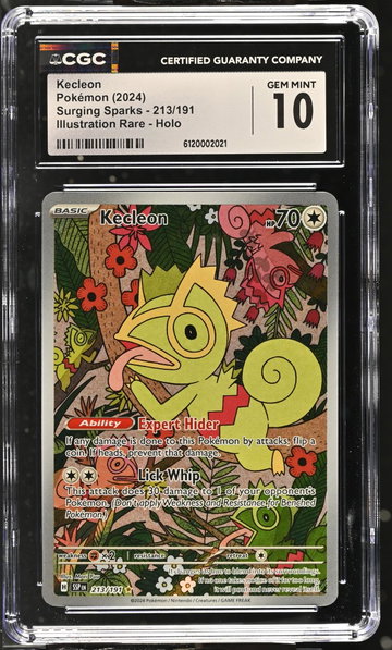2024 Pokemon #213/191 Kecleon Surging Sparks CGC 10