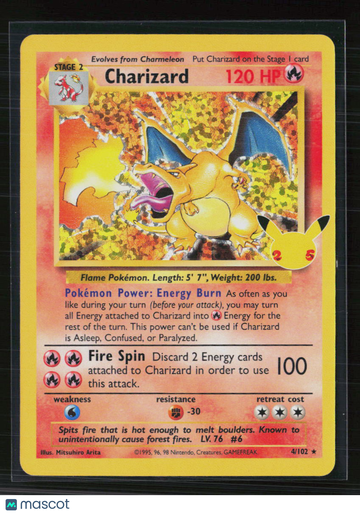 Pokemon 2021 Celebrations Charizard #4/102
