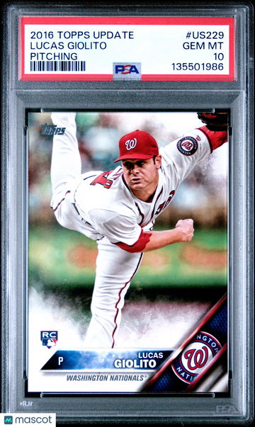 2016 Topps Update Lucas Giolito #US229 Rookie PSA 10