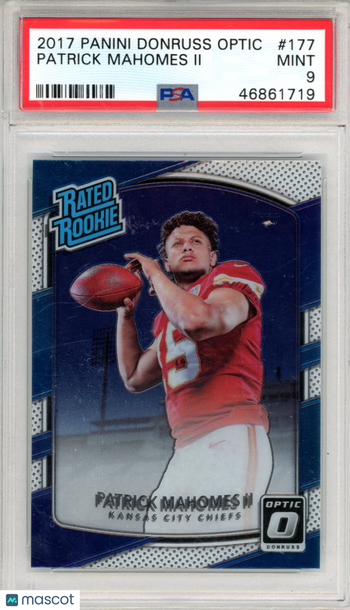 2017 Panini Donruss Optic Patrick Mahomes II #177 PSA 9