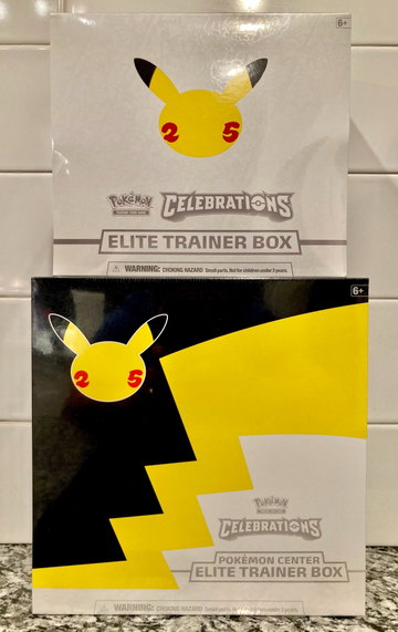 Pokémon TCG Celebrations Pokémon Center Exclusive Elite Trainer Box Lot Includes Celebrations ETB