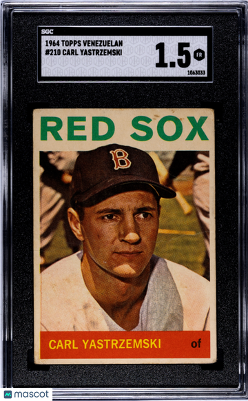 1964 Topps Venezuelan Carl Yastrzemski #210 SGC 1.5