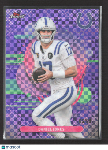 2025 Topps Finest Daniel Jones #134 Purple Checkerboard 06/99